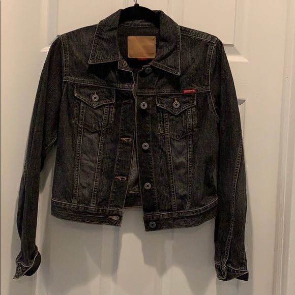 black denim jacket guess